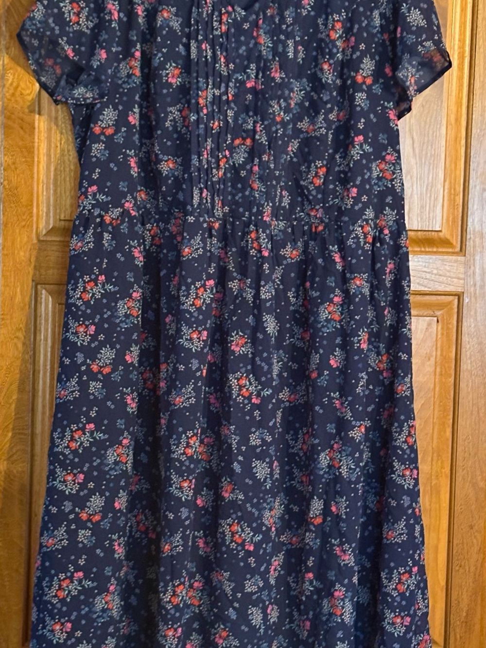 NWOT Woman Within Fully Lined Floral Navy Dress 22